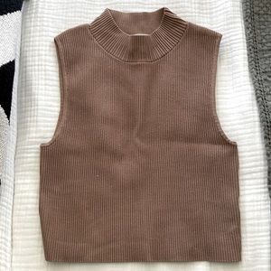 Brown babaton sculpt knit size small